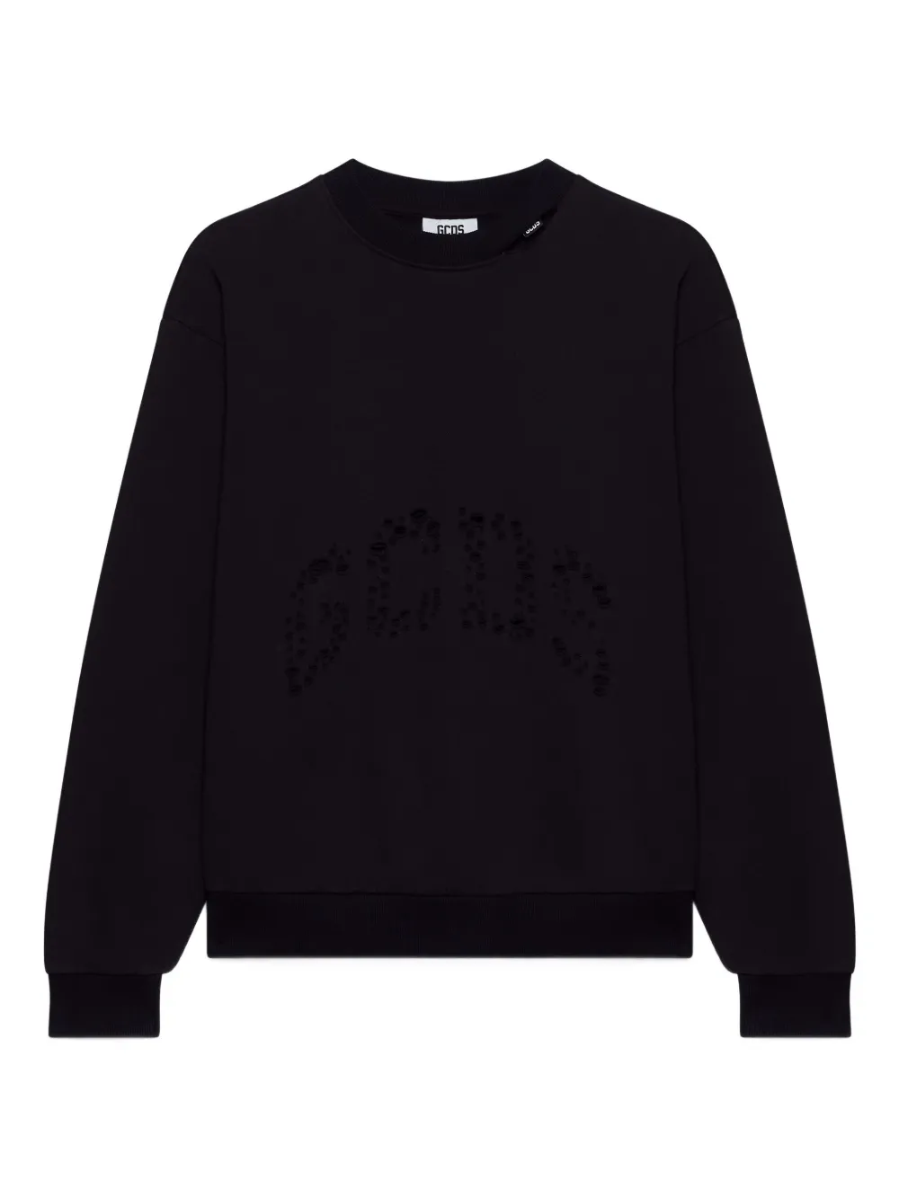 GCDS distressed-effect sweatshirt | Black | Image 1