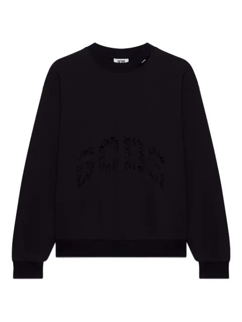 GCDS sudadera con efecto envejecido