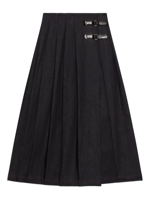 スカート DOUBLE WAISTED PLEATS SKIRT BLACK 32037810_61995177_600.jpg
