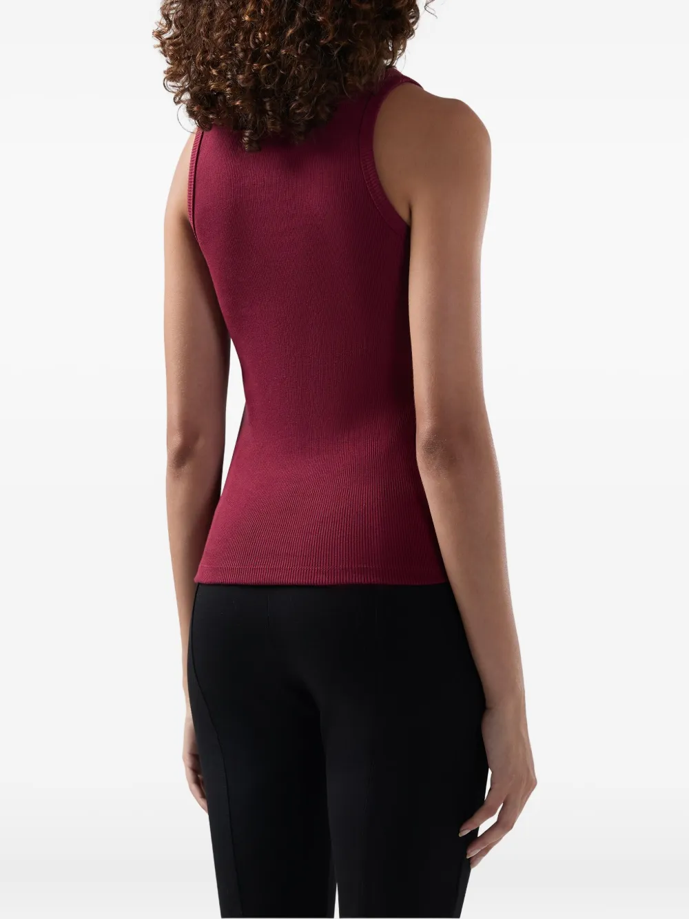 Gcds Ribbed Embroidered Tank Top In Purple