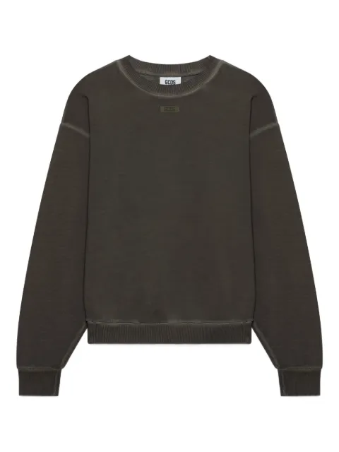 GCDS logo-patch crew-neck sweater