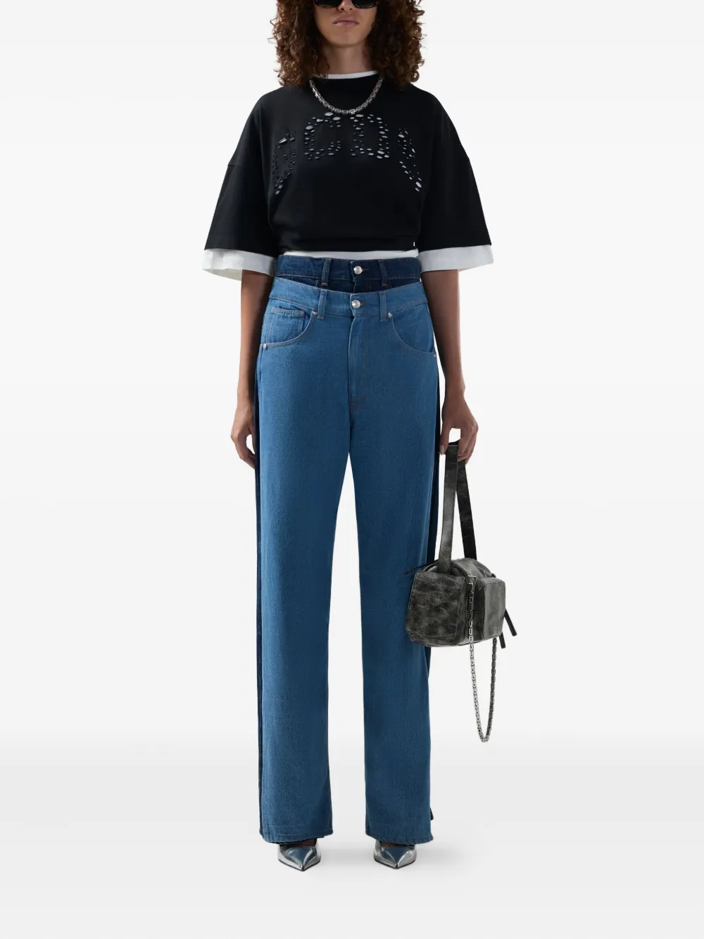 GCDS split-hem panelled denim | Wide-Leg Jeans | Image 2