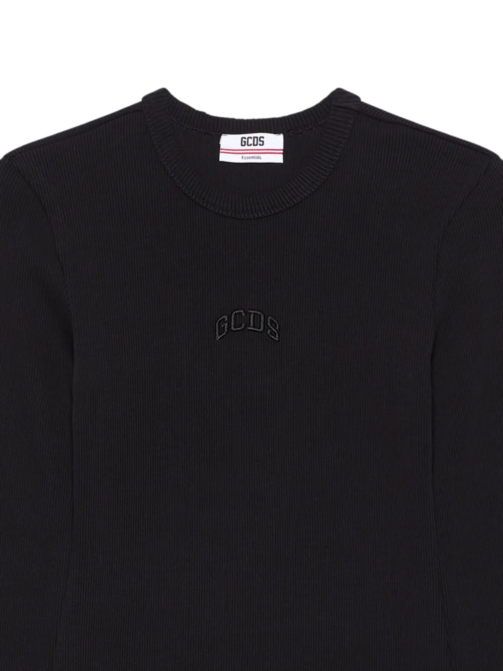GCDS Geribbelde mini-jurk met logo - Zwart