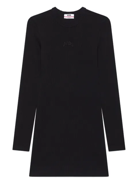 GCDS logo ribbed mini dress