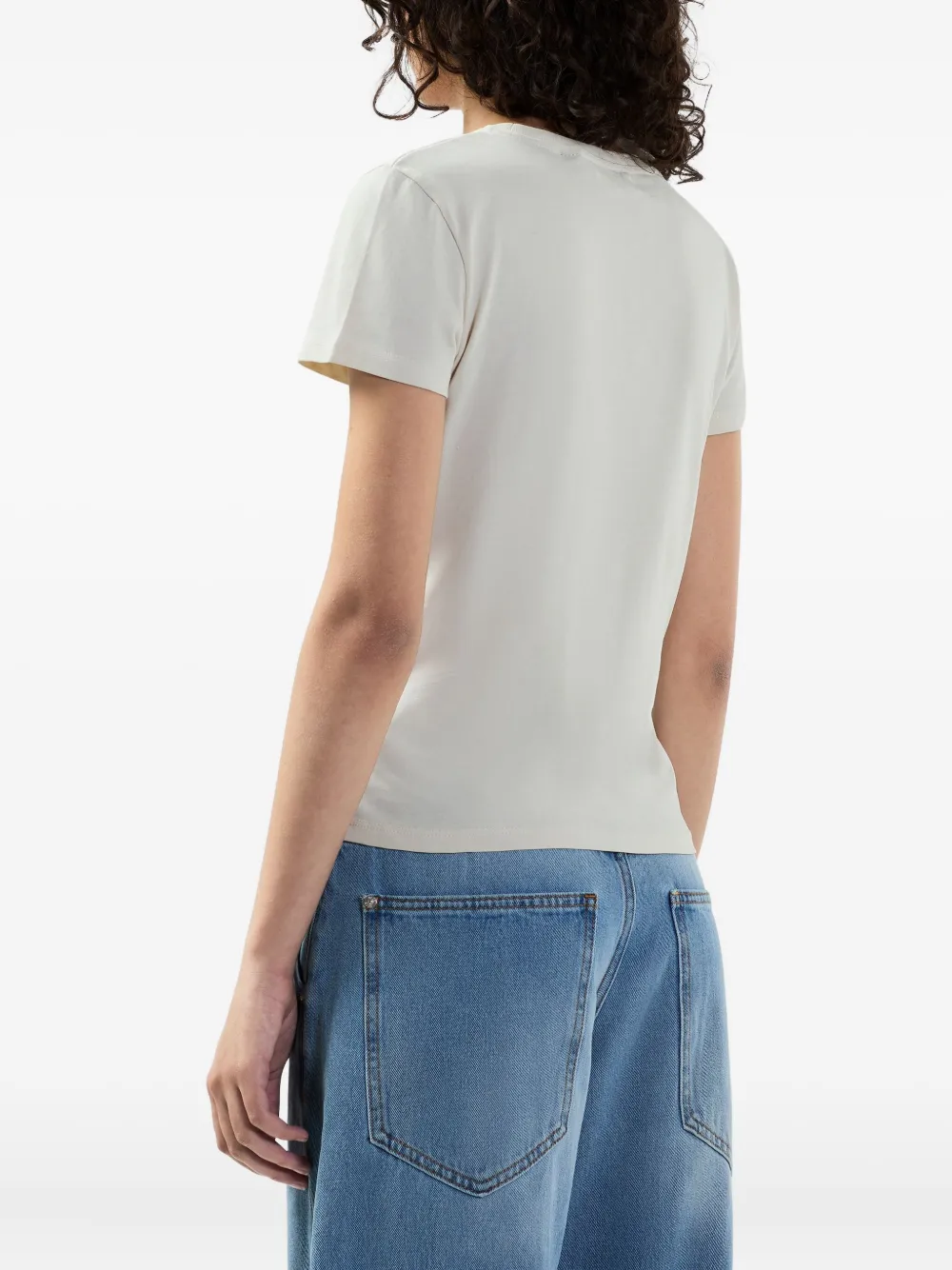 GCDS T-shirt met patchpatroon Beige