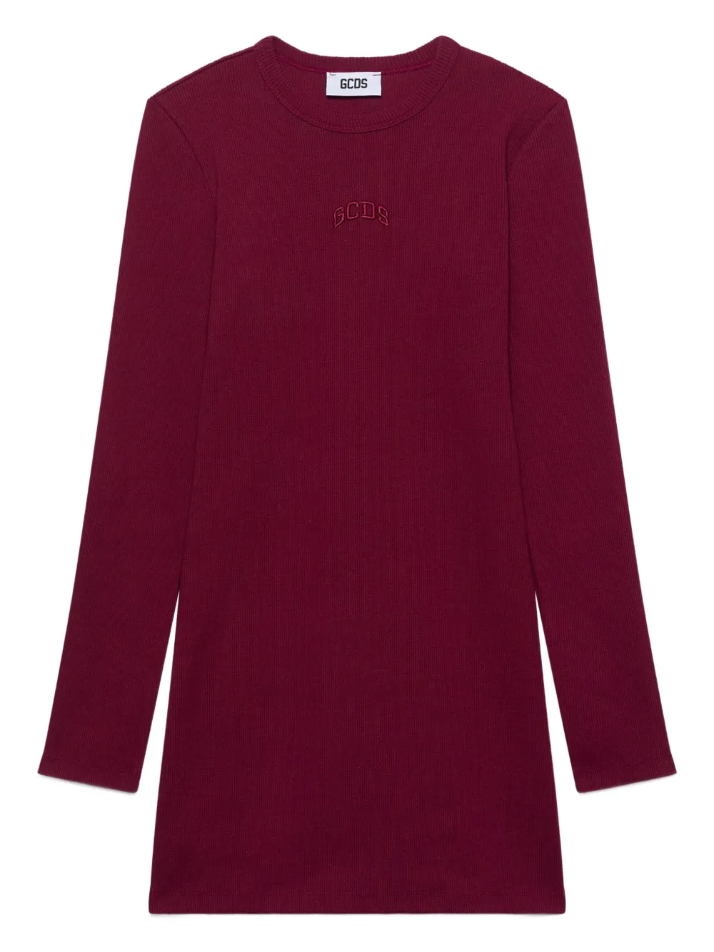 GCDS ribbed long-sleeve dress | Red | Image 1