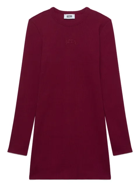 GCDS ribbed long-sleeve dress