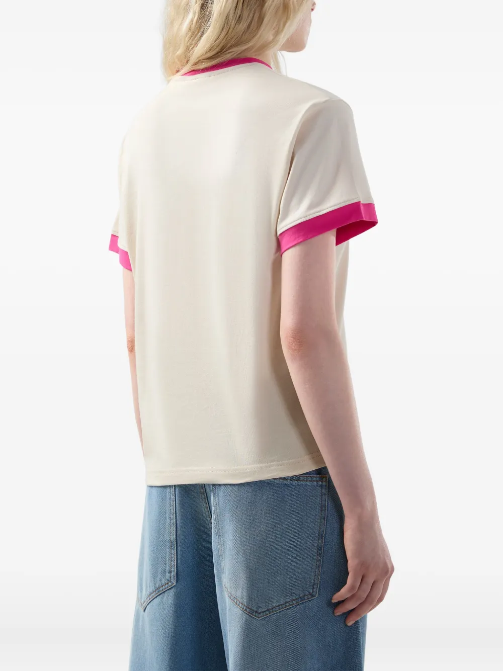 Gcds Ringer Graphic T-shirt In Neutral