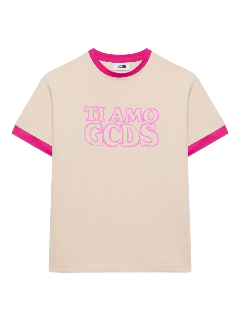 Gcds Ringer Graphic T-shirt In Neutral