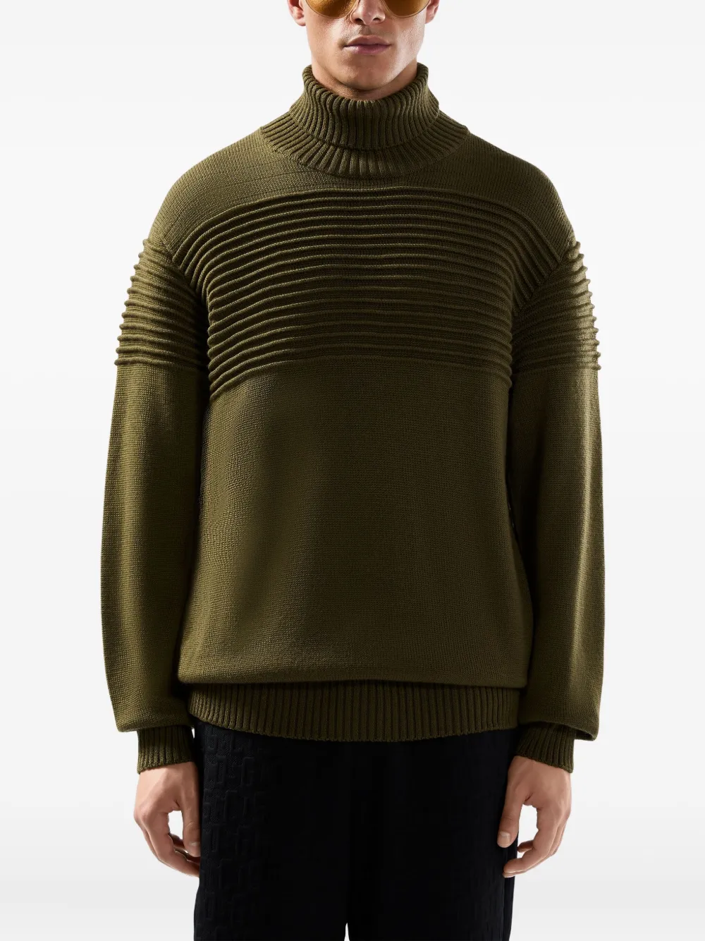 GCDS Geribbelde coltrui Groen