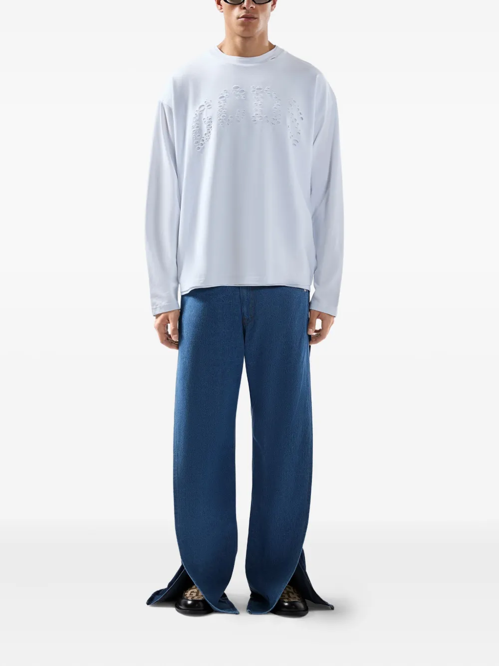 GCDS laser cut-logo long-sleeved T-shirt | T-Shirts | Image 2