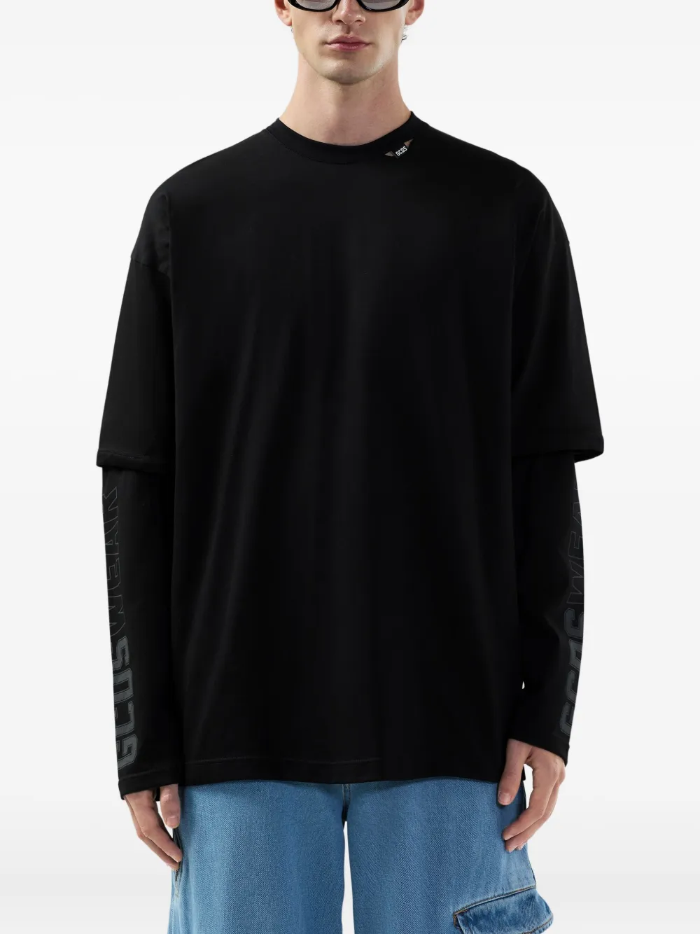 GCDS T-shirt met lange mouwen Zwart