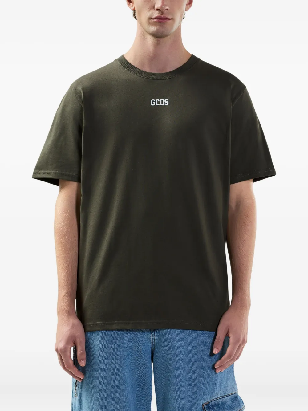 GCDS T-shirt met logo Groen