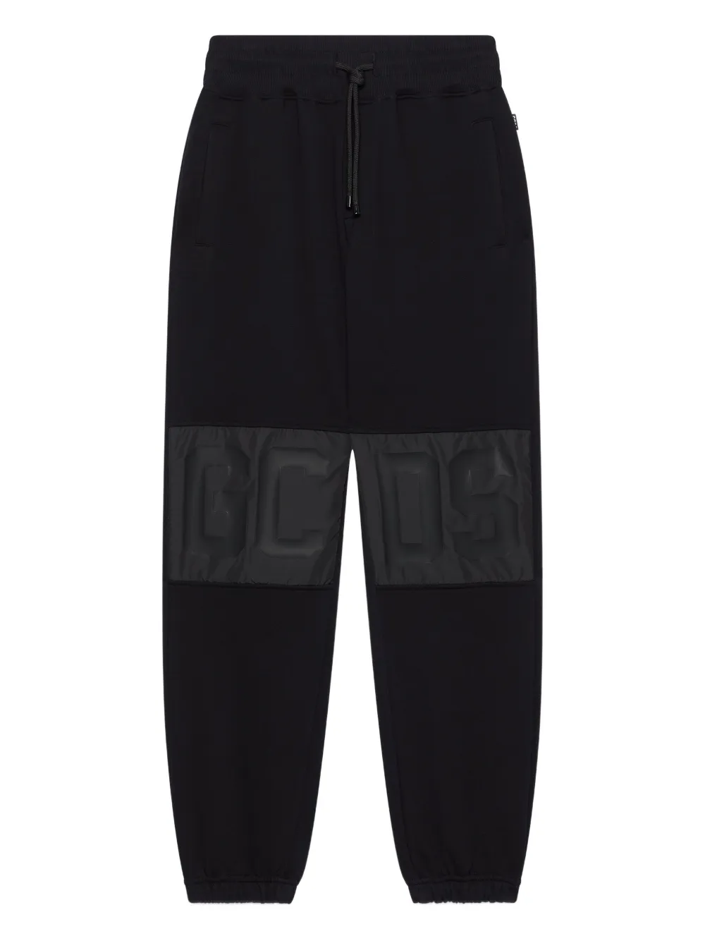 GCDS embossed panel trousers | Black | Image 1
