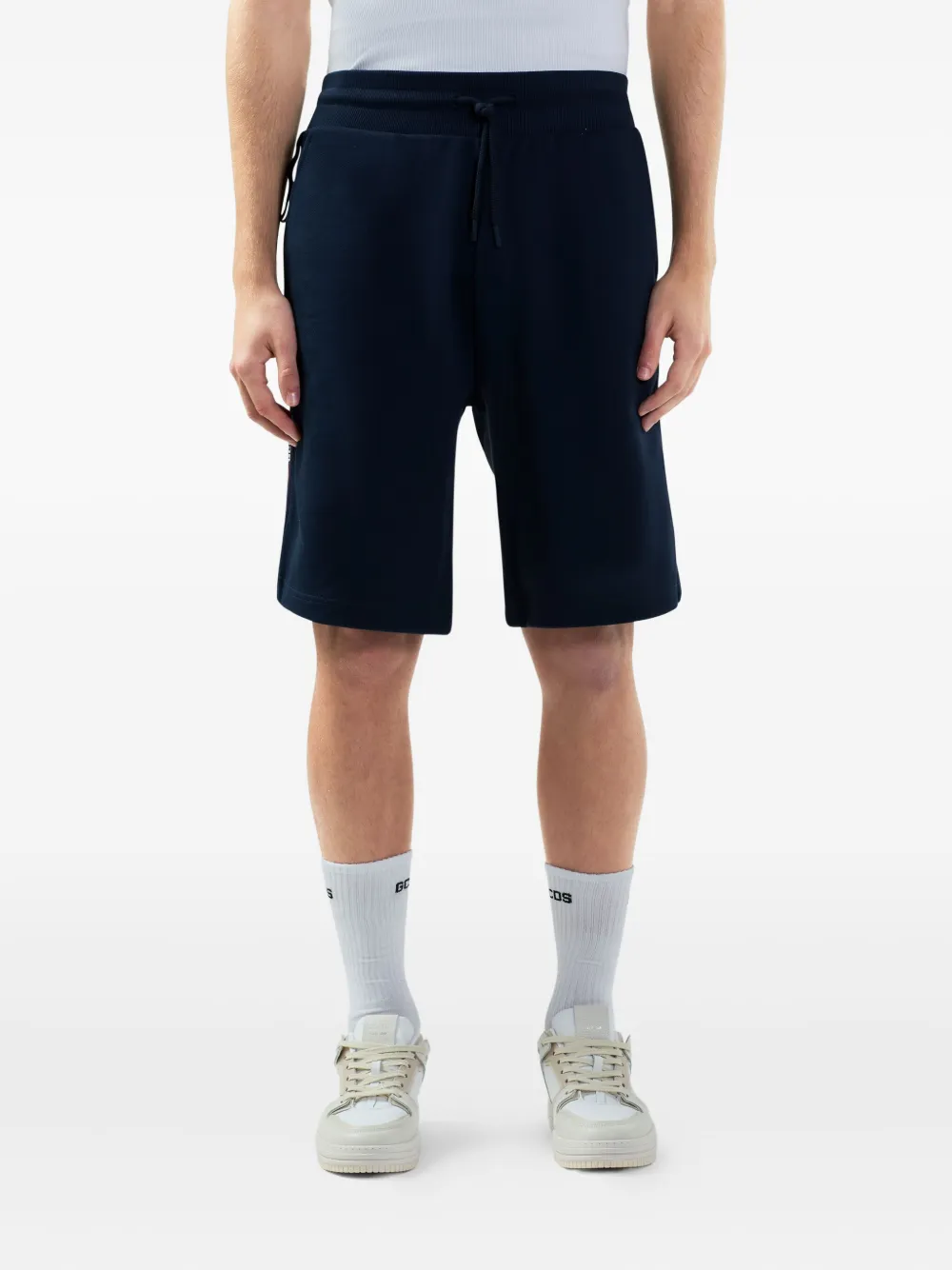 GCDS Shorts met logoband Blauw