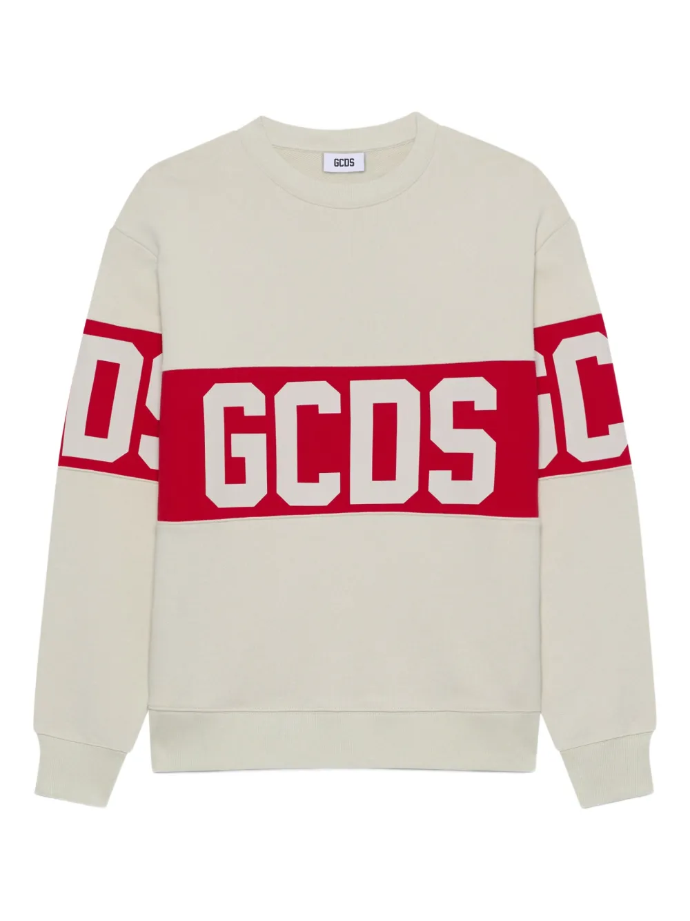 GCDS logo stripe sweater | Neutrals | Image 1