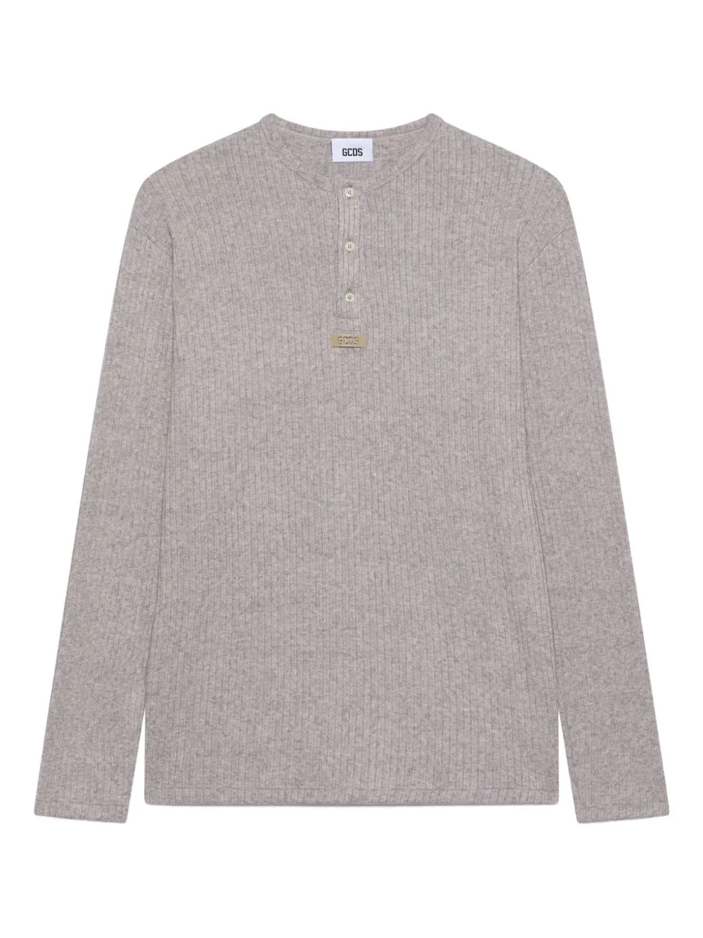 GCDS playera de canalé con botones | gris | Image 1