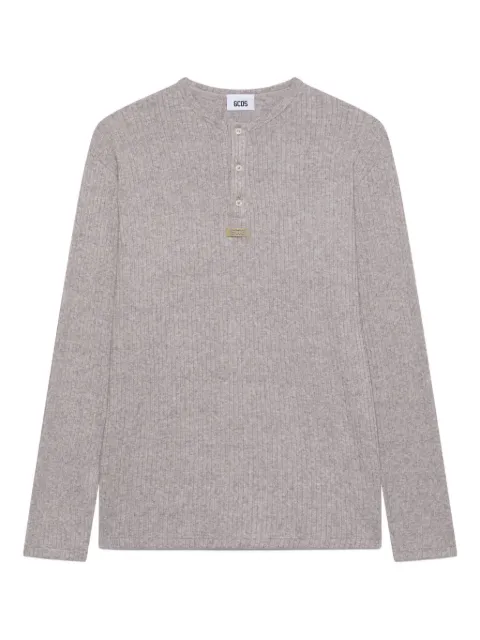 GCDS button ribbed T-shirt