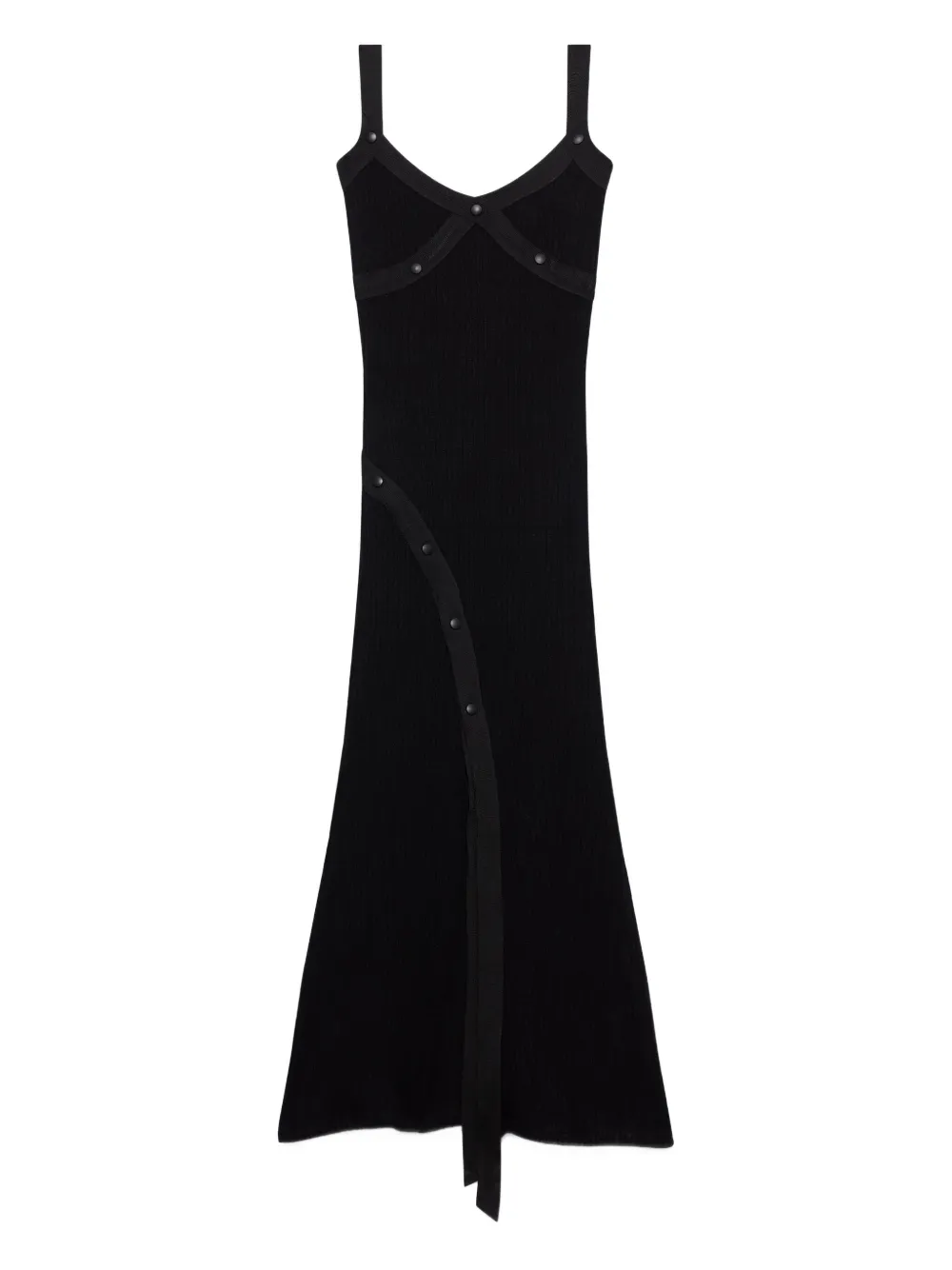GCDS button strap dress | Black | Image 1