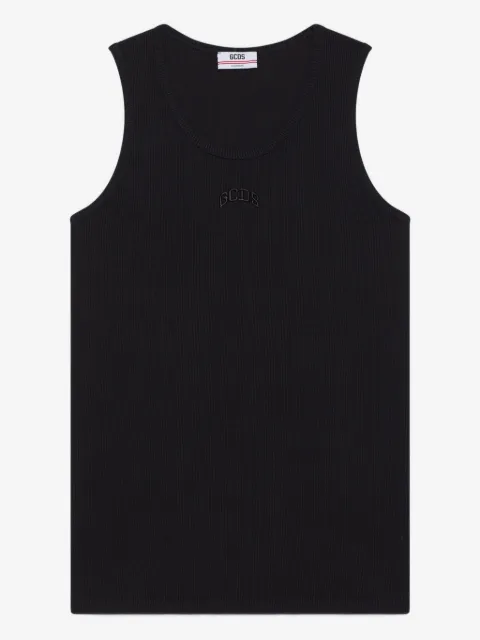 GCDS logo-embroidered tank top