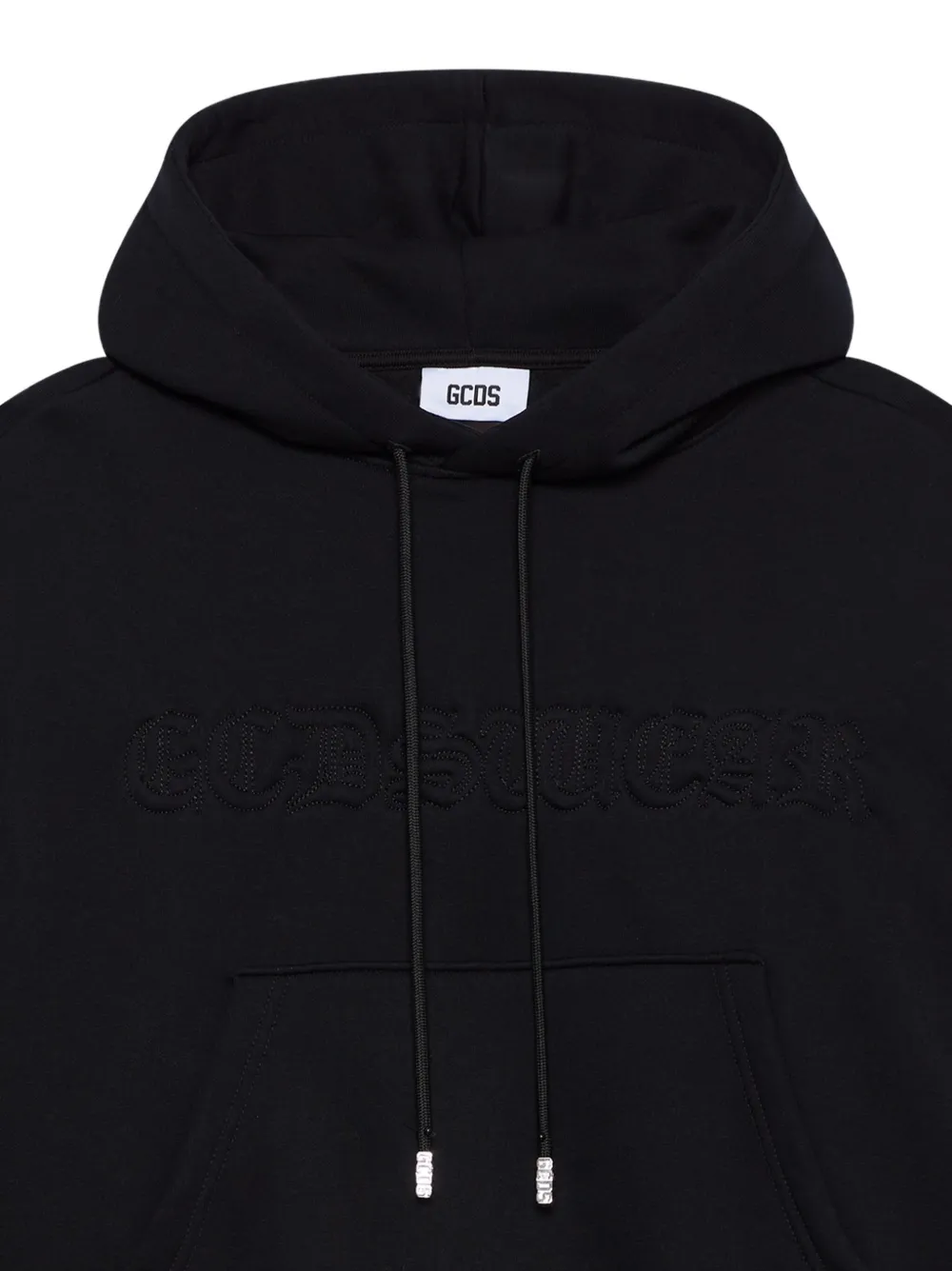 GCDS Hoodie met geborduurd logo - Zwart