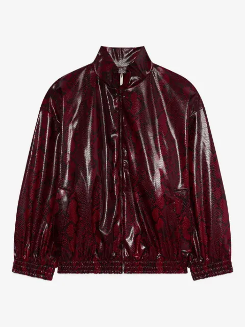 GCDS veste zippée à effet peau de serpent