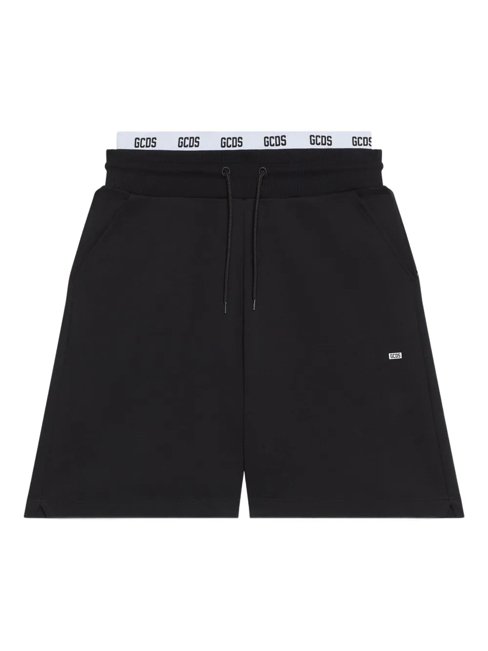 GCDS drawstring-waist shorts | Black | Image 1