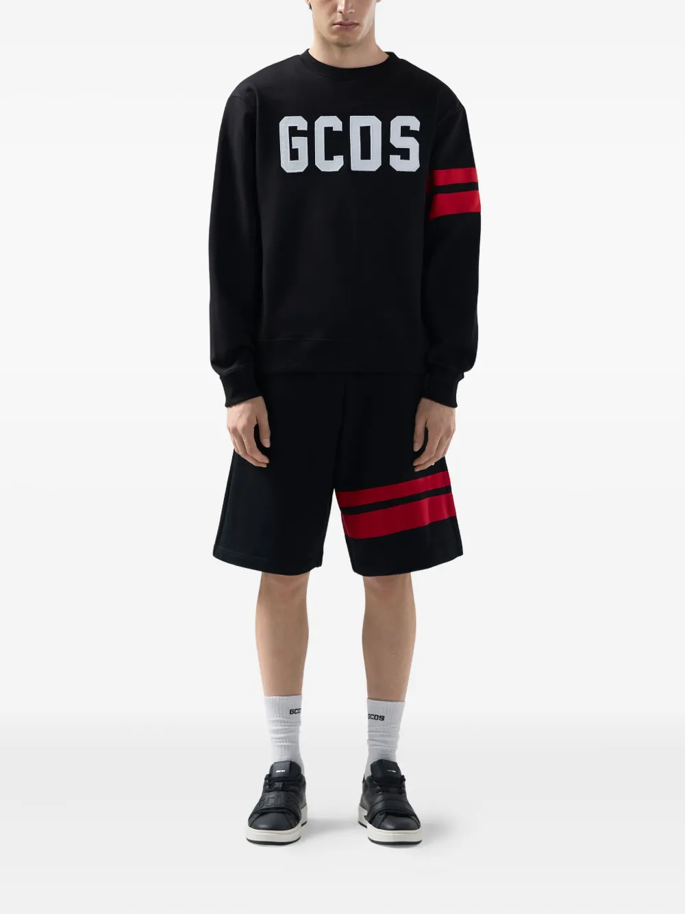 GCDS stripe-detail drawstring shorts | Track & Running Shorts | Image 2