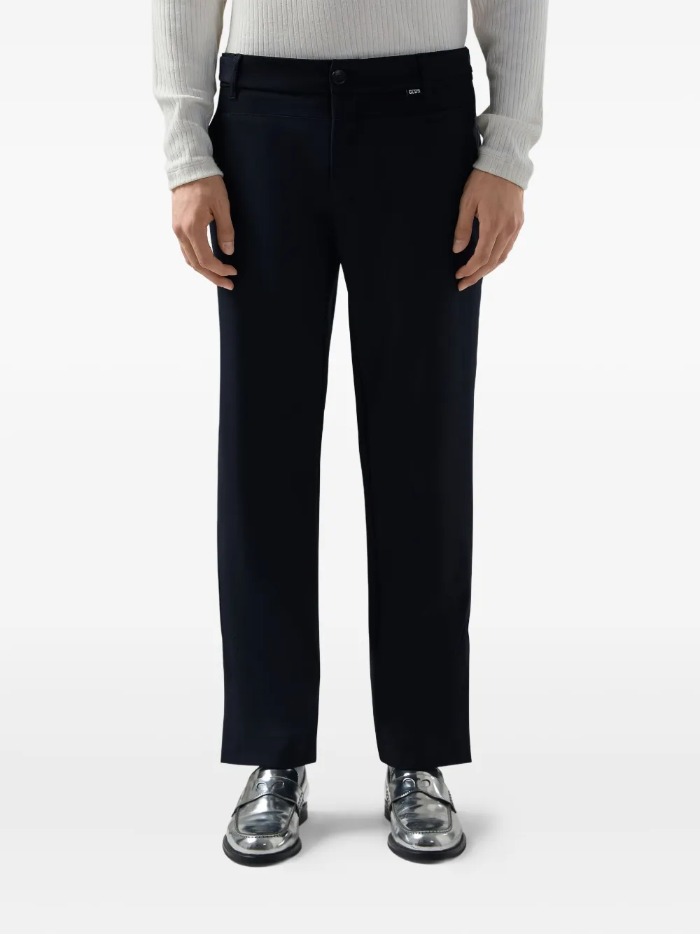 GCDS Broek met logolabel Blauw
