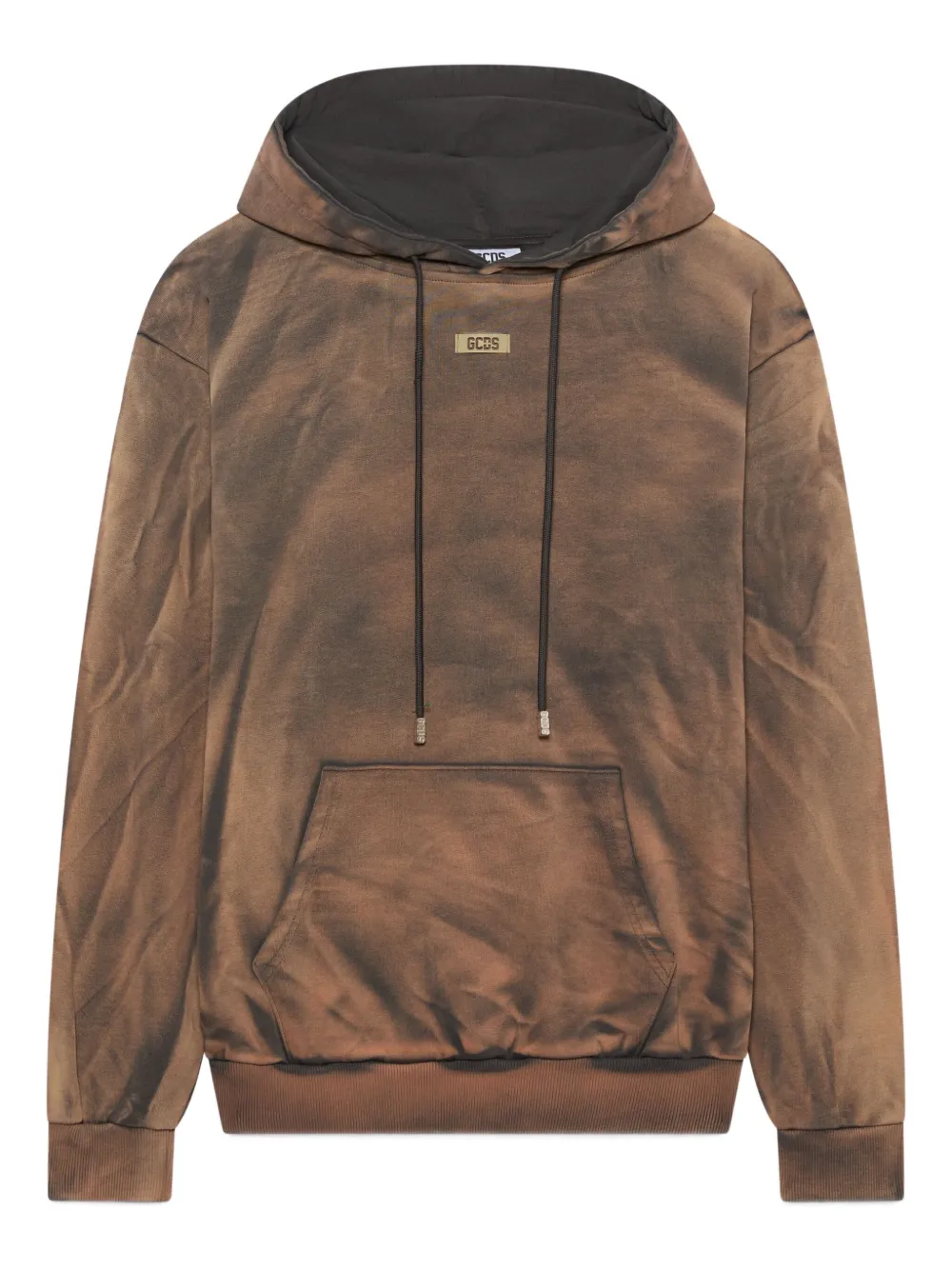 GCDS logo-patch hoodie | Brown | Image 1
