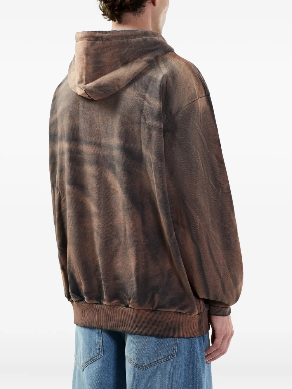 GCDS Hoodie met logopatch Bruin