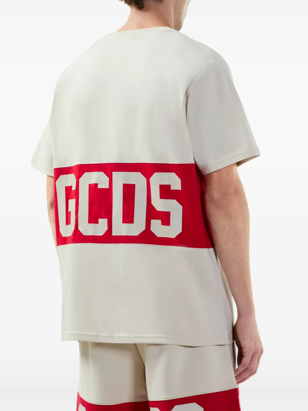 GCDS T-shirt met logodetail Beige