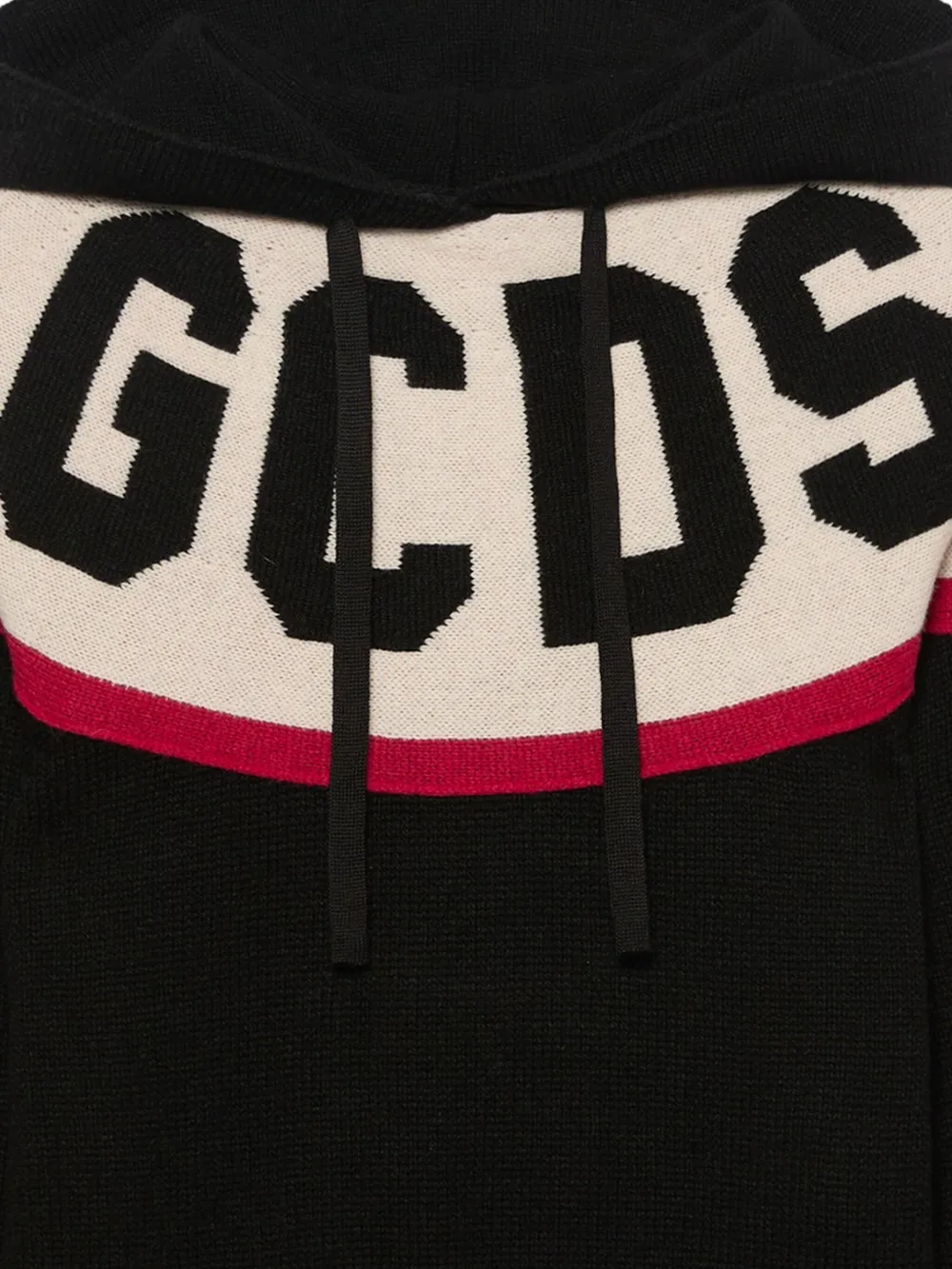 GCDS logo-embellishment hoodie - Zwart