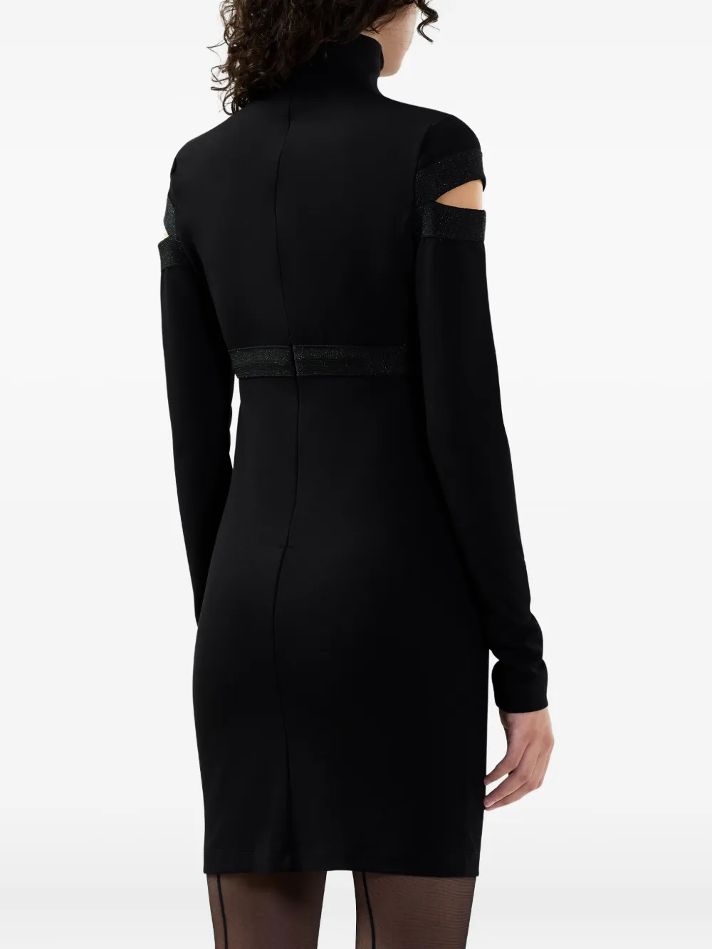 GCDS Mini-jurk met col en uitgesneden details Zwart