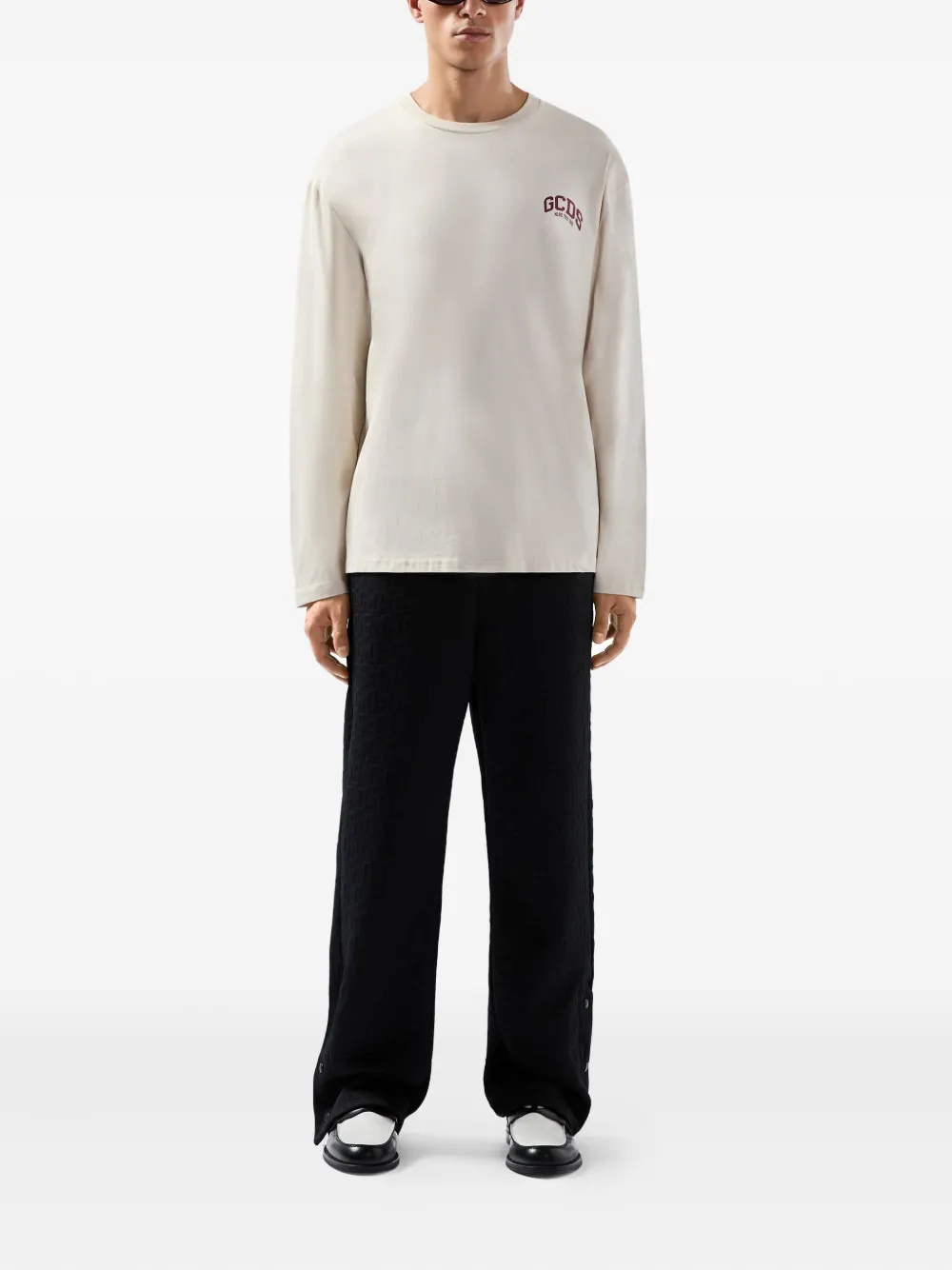 GCDS T-shirt met lange mouwen - Beige