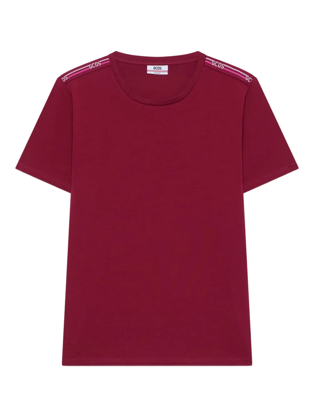 GCDS Camiseta com faixa de logo | Vermelho | Image 1