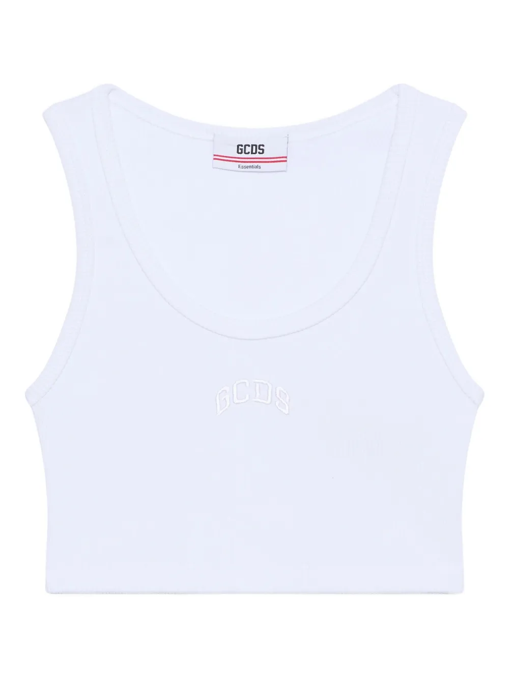 GCDS camiseta tejida de canalé | blanco | Image 1