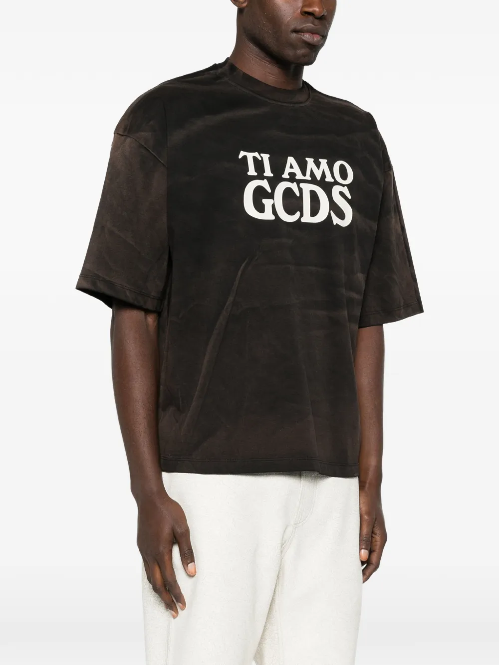 GCDS T-shirt met grafische print Zwart