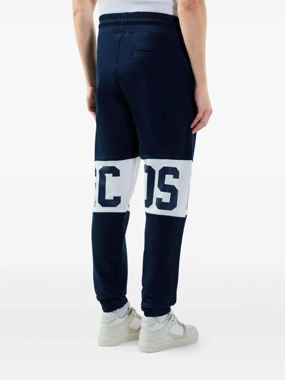 GCDS Broek met logo en vlak Blauw