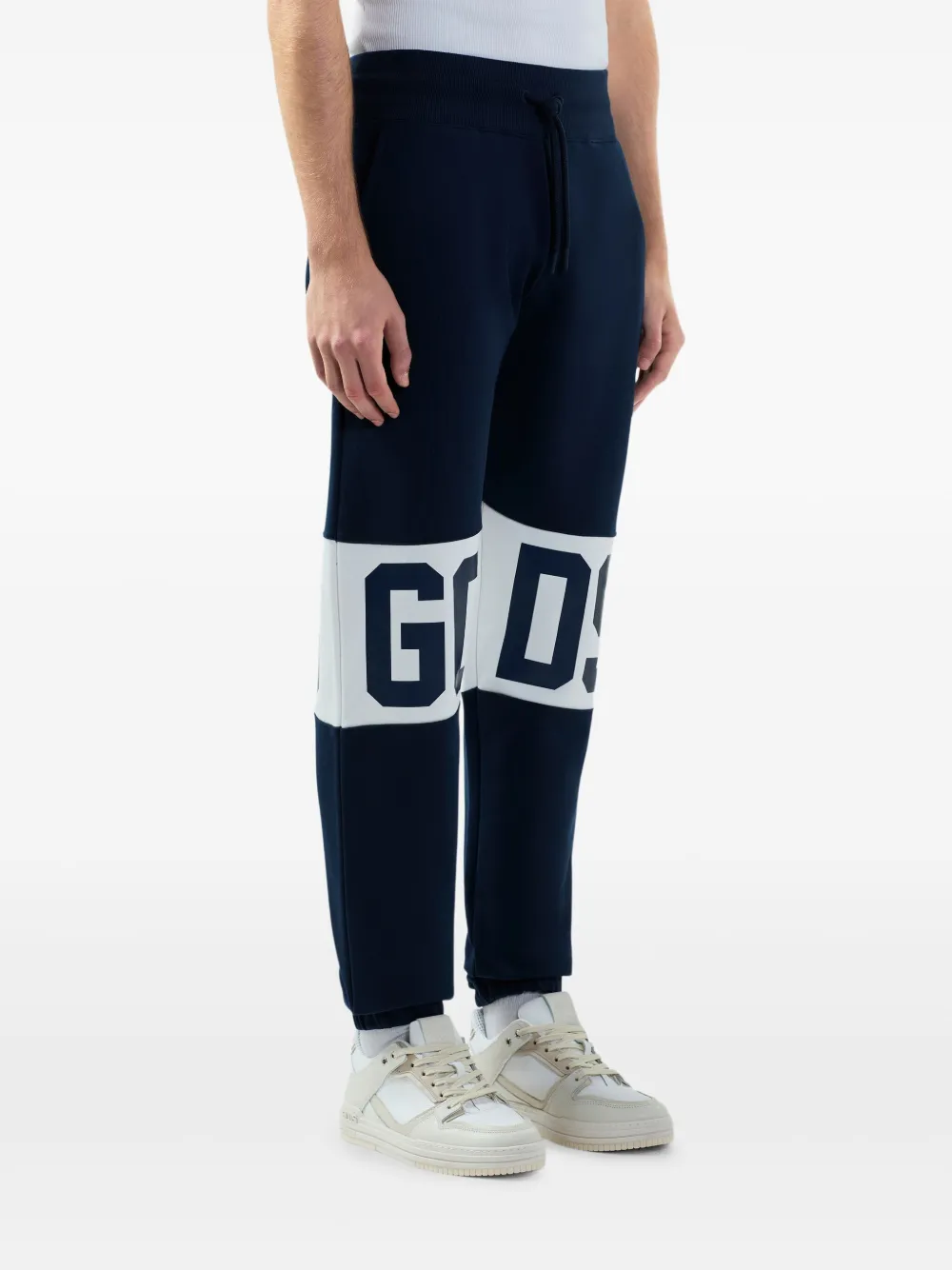 GCDS Broek met logo en vlak Blauw
