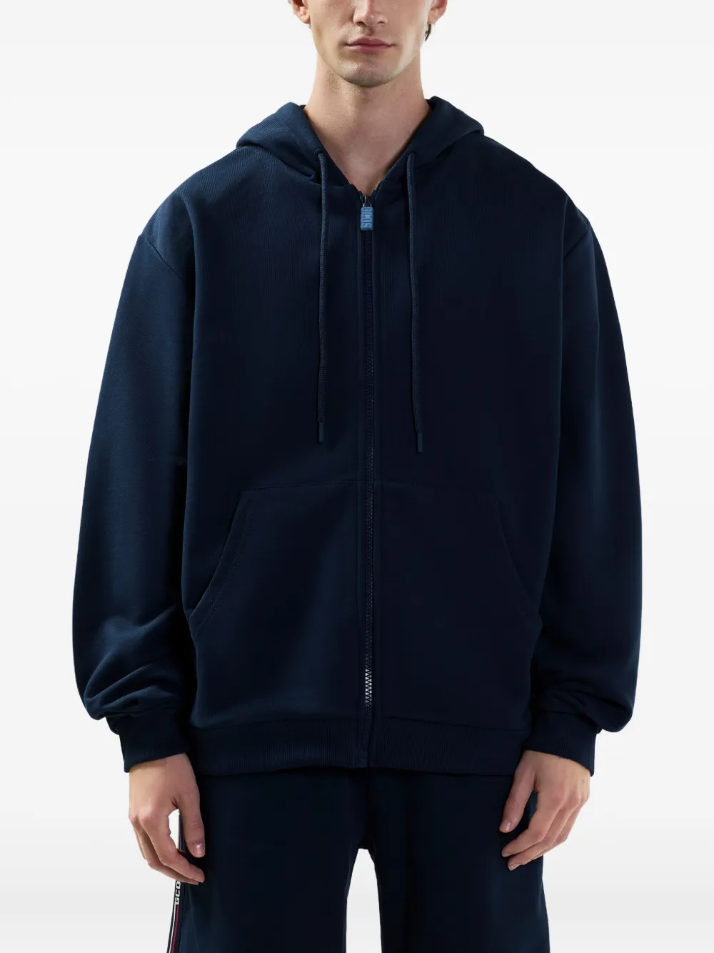 GCDS Hoodie met rits Blauw