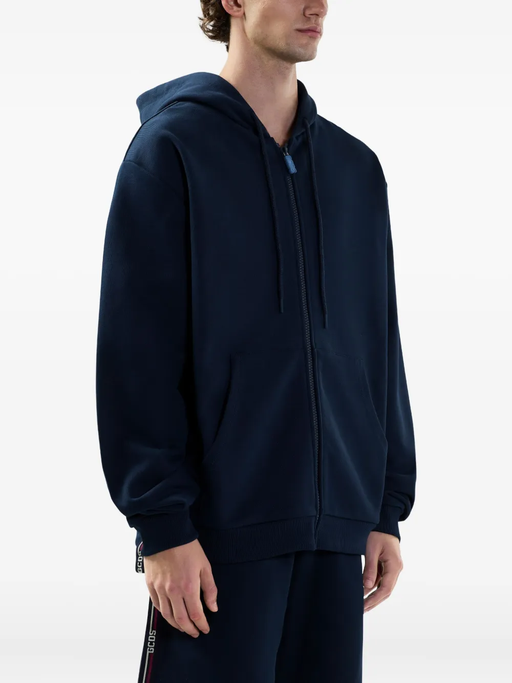 GCDS Hoodie met rits Blauw