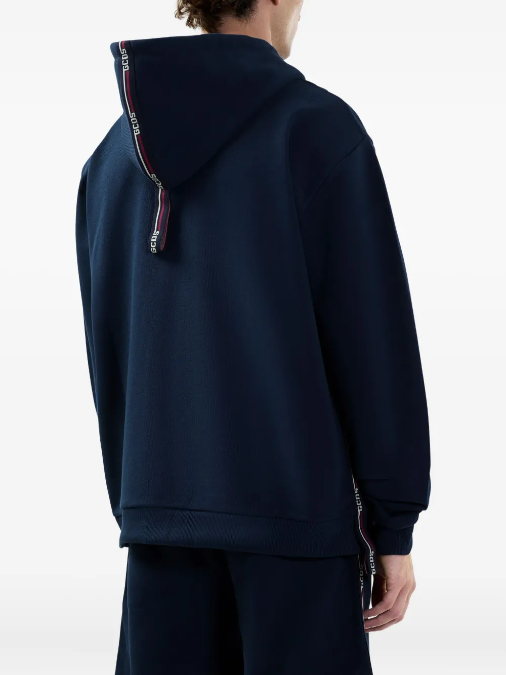 GCDS Hoodie met rits Blauw
