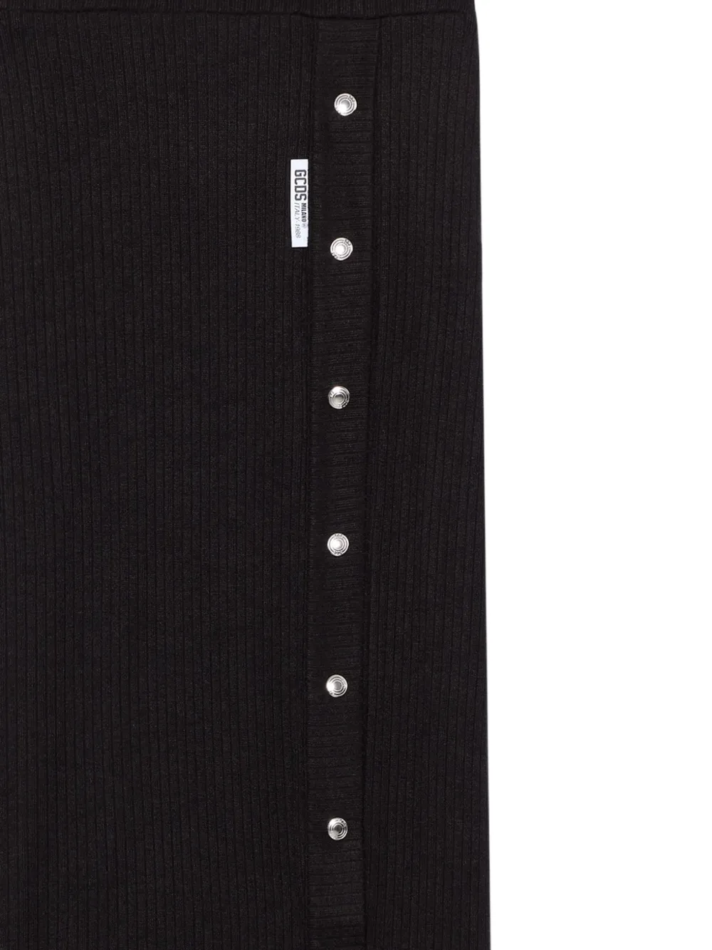 GCDS button ribbed midi skirt | Fitted Skirts | Image 2
