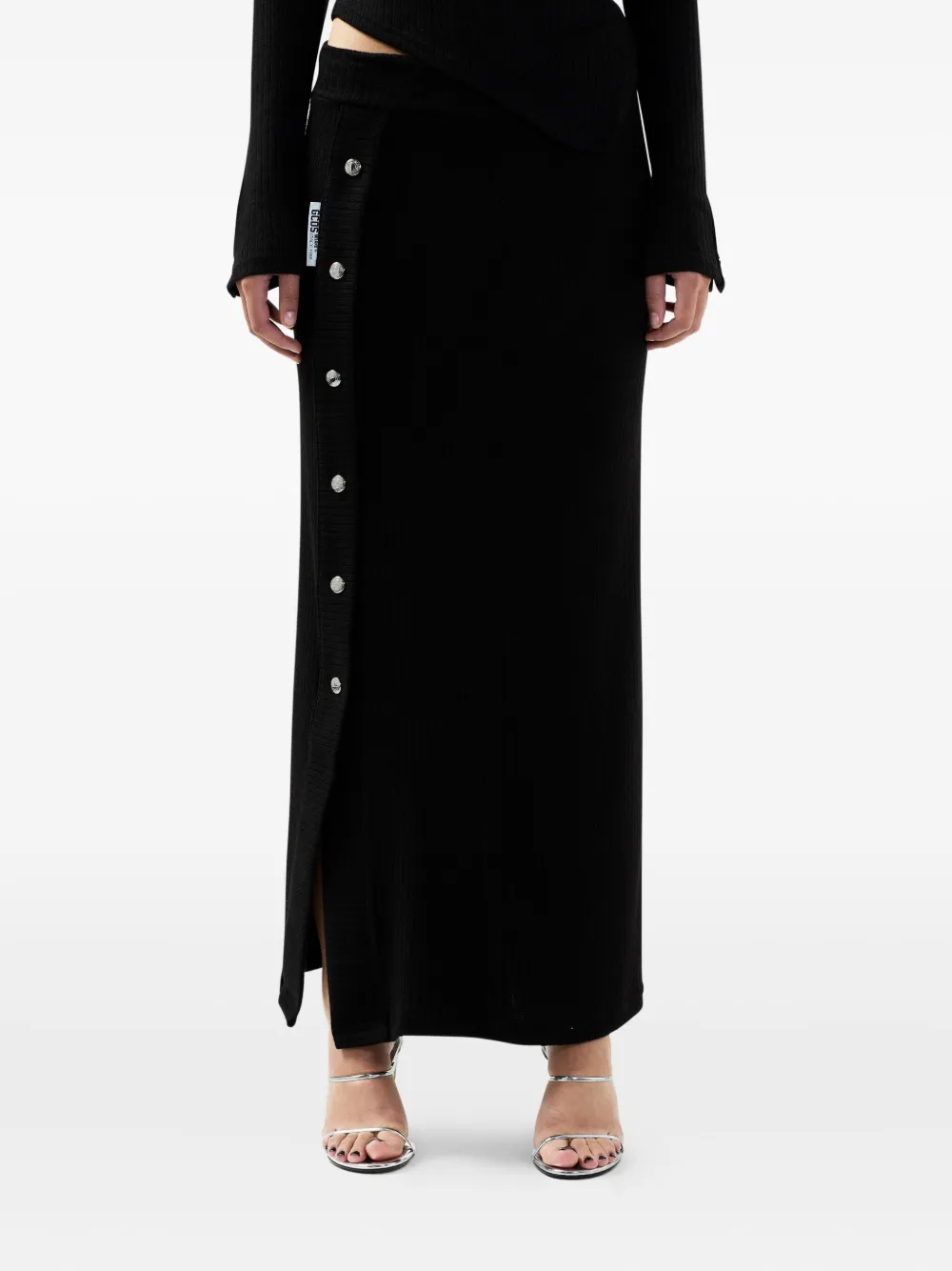 GCDS Gonna midi a coste - Nero