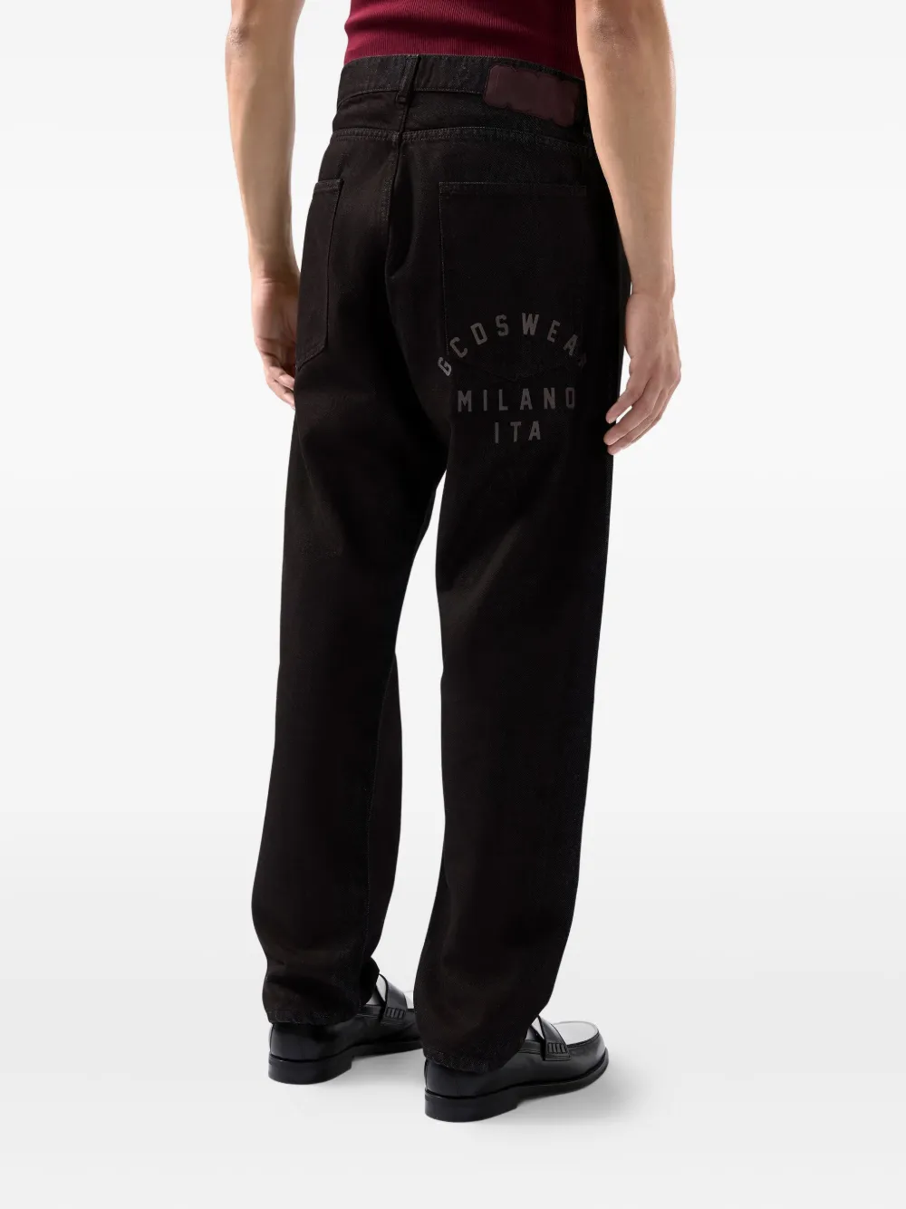 GCDS Broek met logoprint Rood
