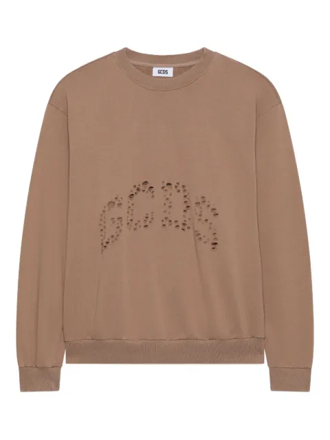 GCDS distressed cotton sweatshirt