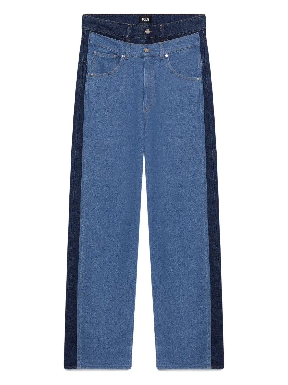 Gcds Split Leg Trousers In Blue