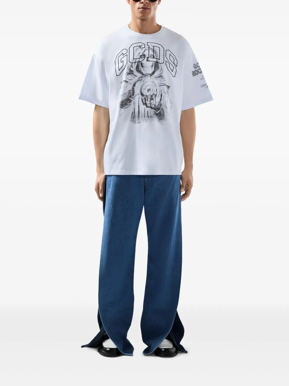 GCDS Split Leg Trousers | Wide-Leg Trousers | Image 2