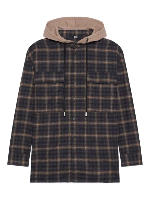 GCDS hooded check shirt